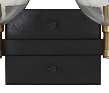 Marais Iron/Glass Rustic Vintage LED Vanity Light - JONATHAN Y